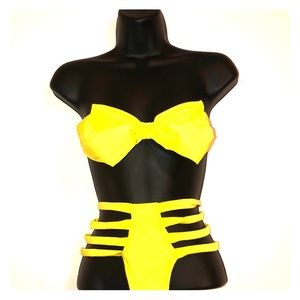 A bright yellow swim suit.